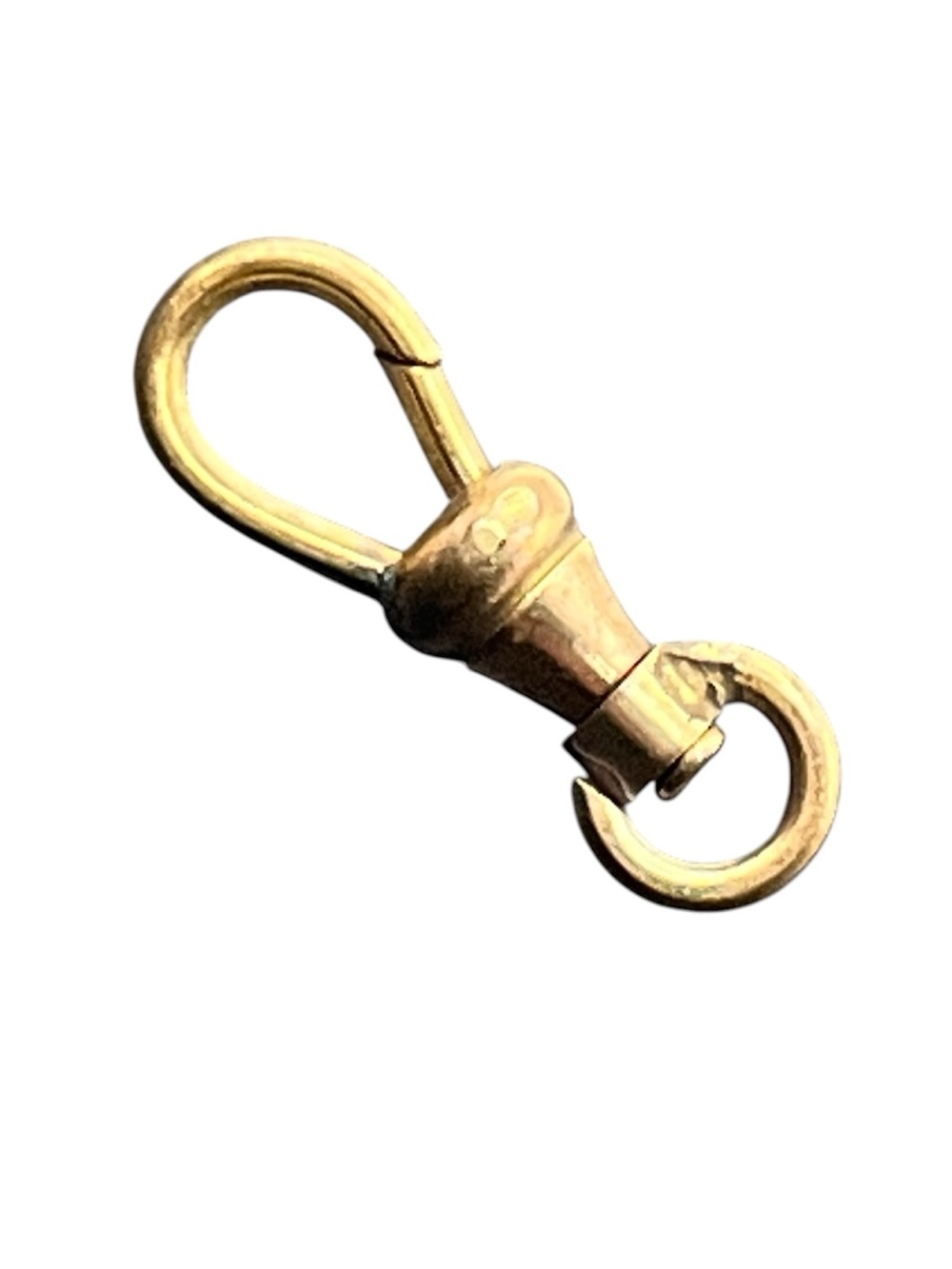 Albert pocket watch dog clip clasp swivel gold tone vintage